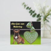 Französische Bulldogge Muttertag French Bulldog Briefkaart (Staand voorkant)