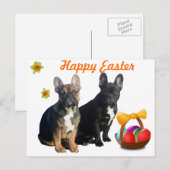Französische Bulldogge Ostern French Bulldog Feestdagenkaart (Voorkant / Achterkant)