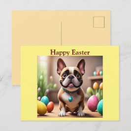 Französische Bulldogge Ostern French Bulldog Feestdagenkaart