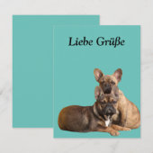 Französische Bulldogge Postkarte Kaart (Voorkant / Achterkant)