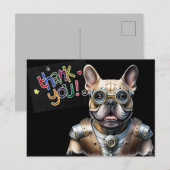 Französische Bulldogge Roboter Vatertag Briefkaart (Voorkant / Achterkant)