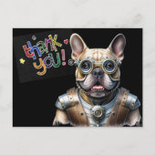 Französische Bulldogge Roboter Vatertag Briefkaart (Voorkant)