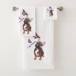 Französische Bulldogge Schmetterling Bulldog Bad Handdoek