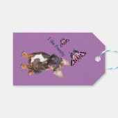 französische Bulldogge Schmetterling Bulldog Cadeaulabel (Voorkant (Horizontaal))