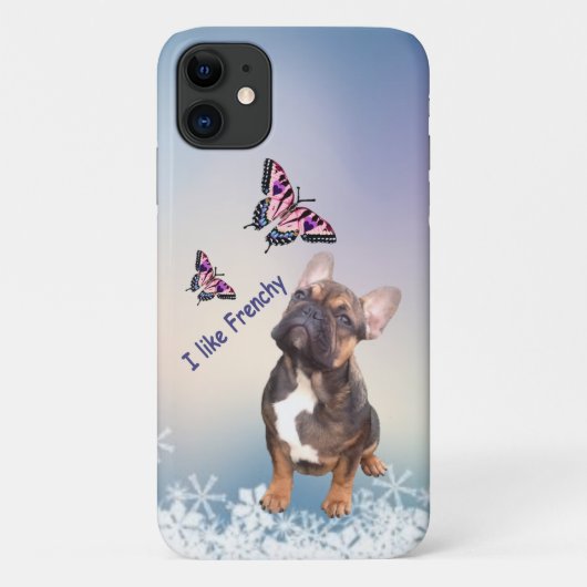 Französische Bulldogge Schmetterling  Bulldog Case-Mate iPhone Case (Achterkant)