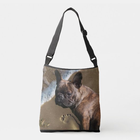 Französische Bulldogge Schultertasche Tragetasche Crossbody Tas (Voorkant)