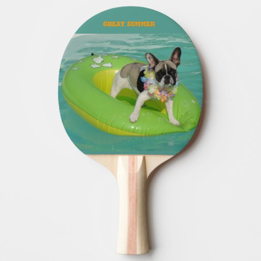 Französische Bulldogge Sommer French Bulldog Tafeltennisbatje (Voorkant)