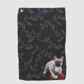 französische Bulldogge Sprung French Bulldog Golfhanddoek (Voorkant)