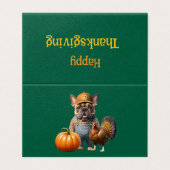 Französische Bulldogge Thanksgiving French Bulldog (Outside Unfolded)