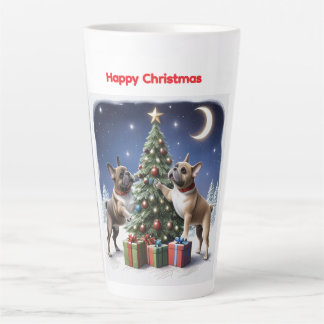 Französische Bulldogge Weihnachtsbaum Bulldog Latte Mok