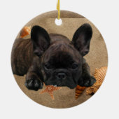 Französische Bulldogge Weihnachtsbaum Ornament (Achterkant)