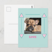 Französische Bulldogge Welpe French Bulldog Briefkaart (Voorkant / Achterkant)