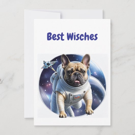Französische Bulldogge Weltraum French Bulldog (Voorkant)