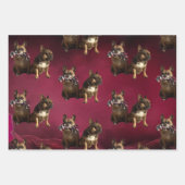 Französische Bulldogge zwei Freunde French Bulldog Inpakpapier Vel (Voorkant 2)