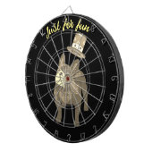 Französische Bulldogge Zylinder Neujahr Dartbord (Voorkant Rechts)