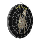 Französische Bulldogge Zylinder Neujahr Dartbord (Voorkant Links)