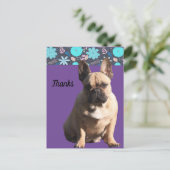 französische Bulldoggen Dankeschön French Bulldog Briefkaart (Staand voorkant)