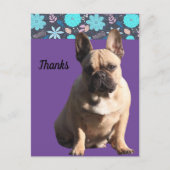 französische Bulldoggen Dankeschön French Bulldog Briefkaart (Voorkant)
