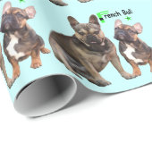 Französische Bulldoggen Geschenkpapier Cadeaupapier (Rol Hoek)