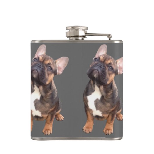 Französische Bulldoggen Herz French Bulldog  Heupfles (Achterkant)