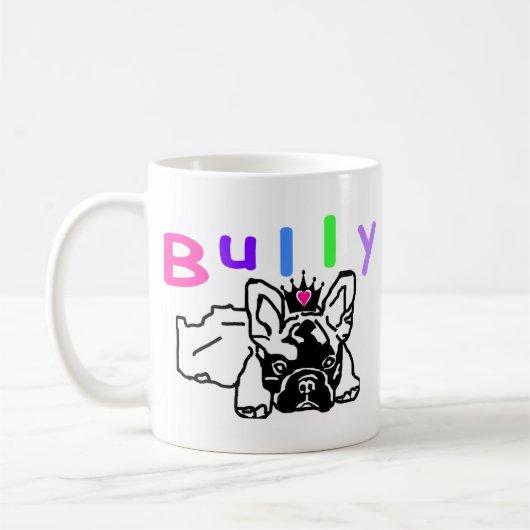 Französische Bulldoggen Kaffeebecher Koffiemok (Links)