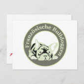 Französische Bulldoggen Karte Briefkaart (Voorkant / Achterkant)