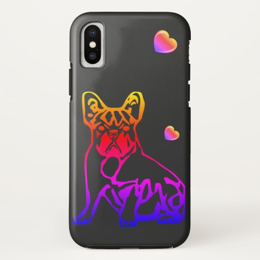 Französische Bulldoggen mit Herz French Bulldog Case-Mate iPhone Case (Achterkant)