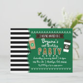 Frap Café Anniversaire Fête Invitations chic (Debout devant)