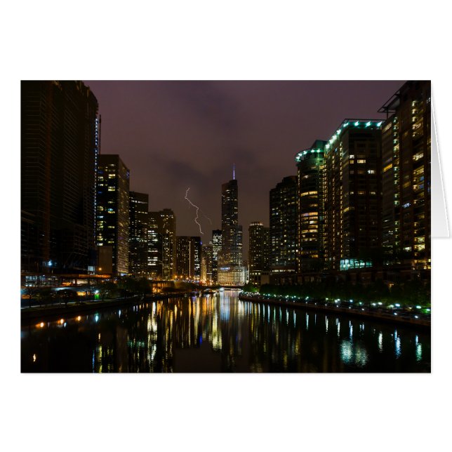 Frappe de foudre sur la rivière Chicago (Devant horizontal)