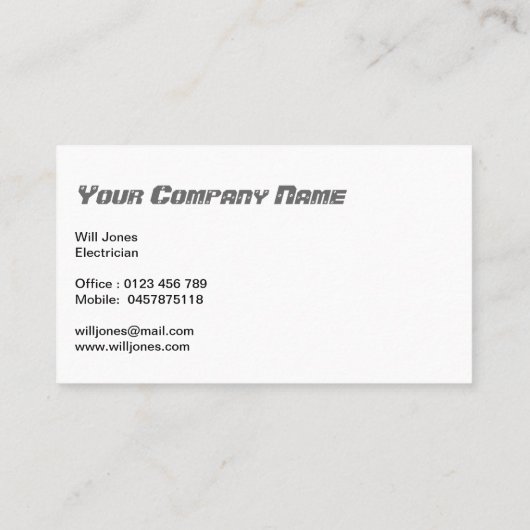 Frappe de la foudre - Carte de visite (Dos)