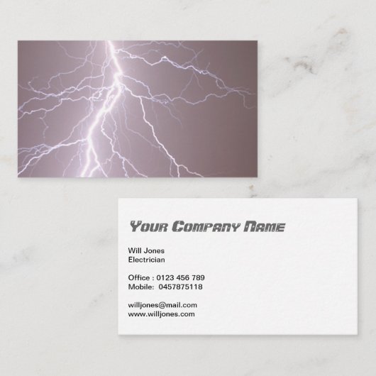 Frappe de la foudre - Carte de visite (Devant / Derrière)