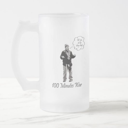 Frappe-les dans la ding 100 minutes Frosted Mug (Gauche)