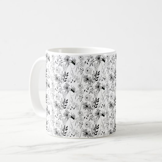 Frappe Monochrome Design Thé Mug (Devant gauche)