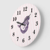 Frappe rose sirène Preppy Grosse horloge (Angle)