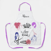 Frapper le tablier du coiffeur. Modifiable (Recto)