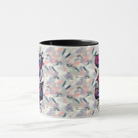 Frapper Mug Monogramme Abstrait - Z pour Zachary (Centre)