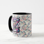 Frapper Mug Monogramme Abstrait - Z pour Zachary (Devant gauche)