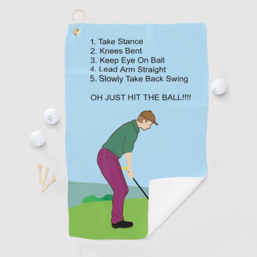 Frappez La Boule ! ! Serviette de golf (En situation)
