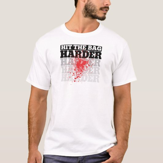 Frappez le T-shirt graphique plus dur de sac (Devant)