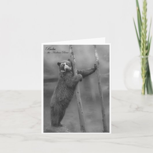 Frappez une pose - Bubu, carte pour notes de B&W (Devant)