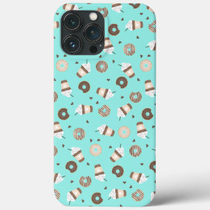 Frappuccino Coffee Sprinked Donut Patroon iPhone 13 Pro Max Hoesje