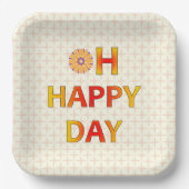 Frase happy days papieren bordje (Voorkant)