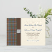 Fraser Chasse Ancienne Tartan Faire-part de mariag (Debout devant)