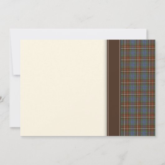 Fraser Chasse Ancienne Tartan Faire-part de mariag (Dos)