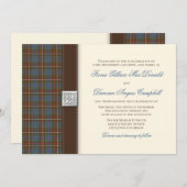 Fraser Chasse Ancienne Tartan Faire-part de mariag (Devant / Derrière)