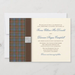 Fraser Chasse Ancienne Tartan Faire-part de mariag