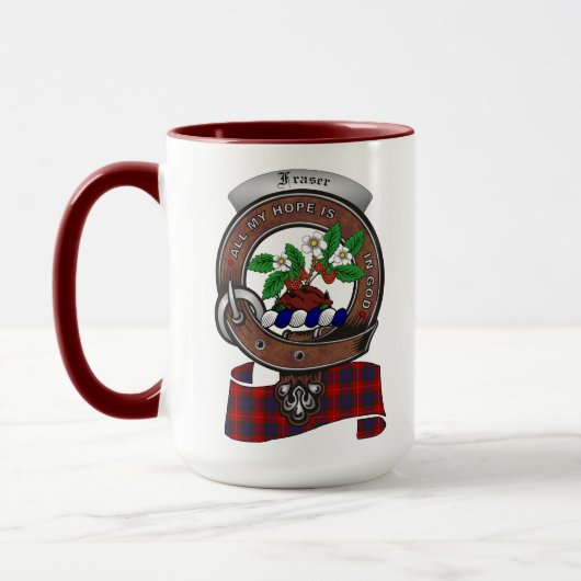 Fraser Clan Badge Combo 15oz Mok (Links)