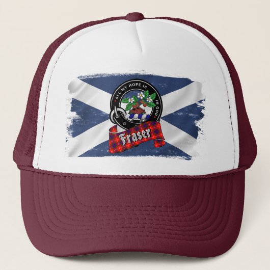 Fraser Clan Badge Trucker Hat Pet (Voorkant)