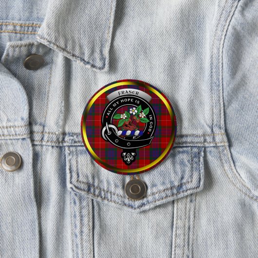 Fraser Clan Buttonnen Ronde Button 7,6 Cm (In situ)