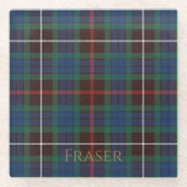 Fraser Clan Tartan Glass Onderzetter